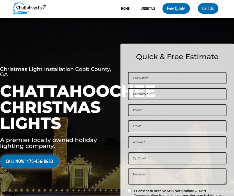 Chattahoochee Christmas Light Installation
